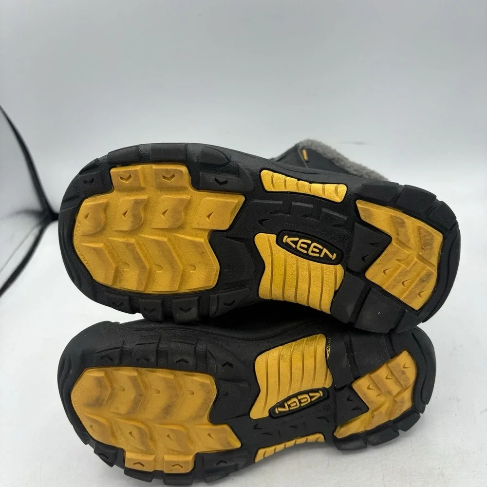 Keen Boots Boys Size 3 Warm Basin Black Winter Snow 200 Gram Lined